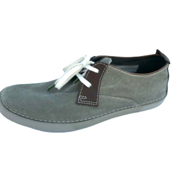 Clarks Mens Canvas Size 9 M Green Shoes Casual Lace Up Loafers - Picture 10 of 13